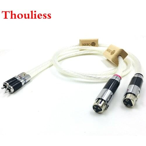 Thouliess Rhodium plated RCA to XLR Balance Cable HiFi Odin 2 Cable 2 RCA Male to 2 XLR Female Cable Balanced Interconnects Cord