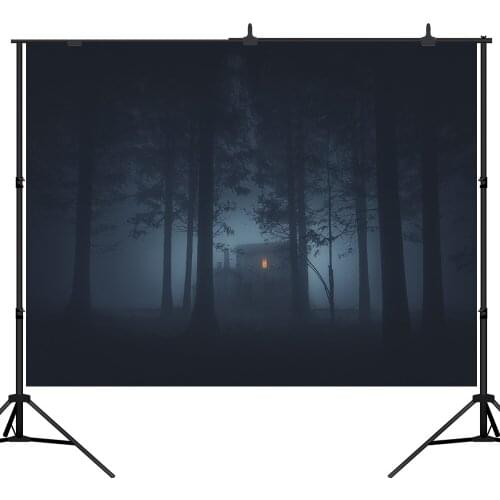 Lyavshi vinyl background photography Halloween horror forest hut backdrop professional photocall original design