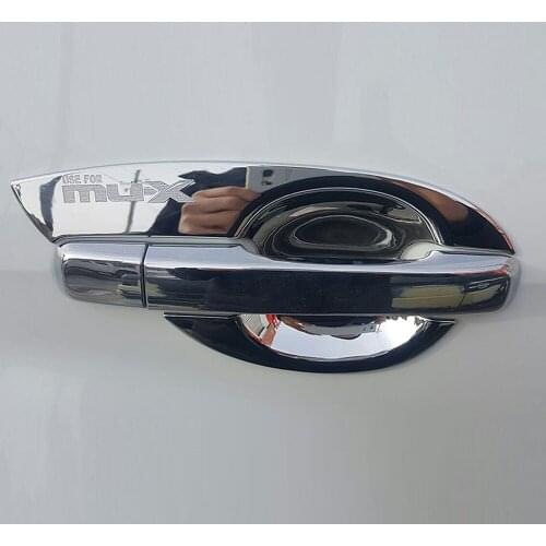 ABS Chrome Fit For Isuzu MU-X 2015 2016 car accessories car styling Car Door Handle Bowl Cover Trim Bezel Sticker 4Pcs