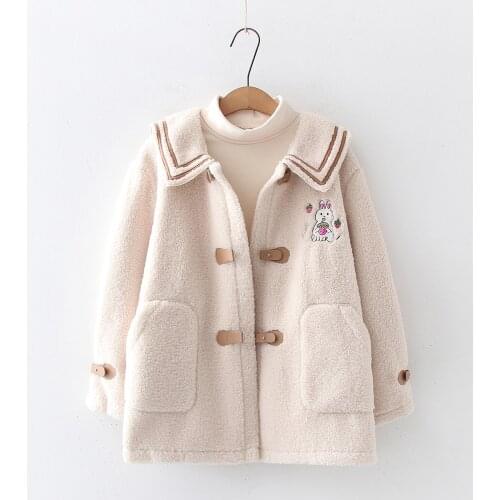 Japanese Soft Girls Teddy Coat Women Kawaii Fleece Fluffy Jacket Winter Cute Bunny Rabbit Cartoon Faux Fur Warm Fuzzy Outerwear
