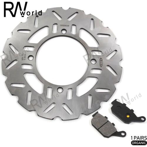 Motorcycle 1 Set CNC Rear Brake Discs Rotors & Brake Pads For KAWASAKI Z800E Z800 E Z 800E ABS 2013 2014 2015 Silver Top Quality