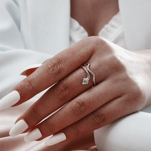 MOREDEAR For Women Open Adjustable Ring Fashion Design Snake Ring