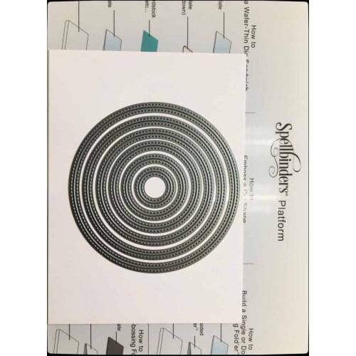 0002 Double Stitched Circle Set Die cutting plate metal die cuts for card making paper cutting dies Craft dies Nesting Dies