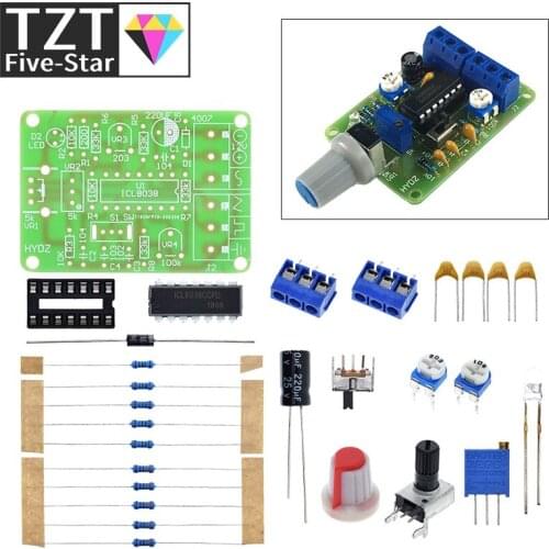 1Set ICL8038 Monolithic Function Signal Generator Module DIY Kit Sine Square Triangle Frequency Generator Capacitor Inductor