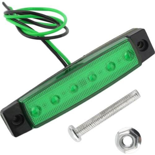 12V 6 LED Trailer Truck Clearance Side Marker Submersible Light Width Lamp Vehicle External Indicator Universal Warning Light