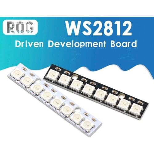 8 channel WS2812 WS2812B WS 2811 5050 RGB LED Lamp Panel Module 5V 8-Bit Rainbow LED Precise