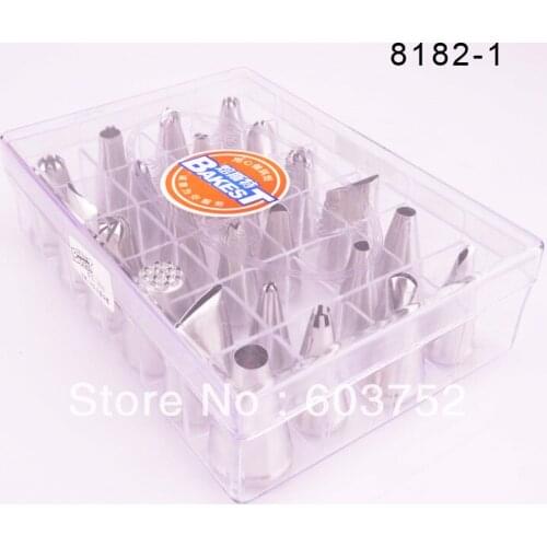 BAKEST 24pcs per set Stainless Steel Icing Piping Pastry Nozzles Cake Decorating Tools