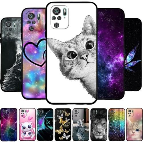 Bumper For Xiaomi Redmi Note 10 Pro Max Case Soft Silicone Cute Pattern Phone Cases For Xiaomi Redmi Note 10 10S Case Back Cover