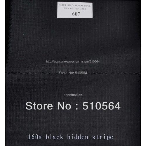 Free shipping 160s 100% worsted wool Custom made suit Men black hidden stripe Suit Three pieces Suit ( jacket + pant + vest )