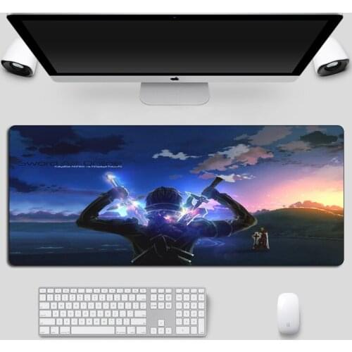 Sword Art Online Sao Anime Mouse Pad Gamer Large Rubber Durable Locking Edge Gaming MousePad XXL Laptop Desk Mat Keyboard Pad