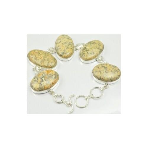 Jaspers Bracelet Silver Overlay over Copper , 24 cm, B2196