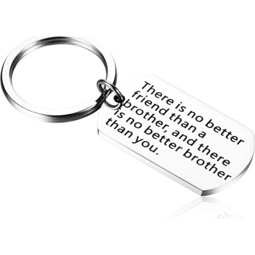 Brother Keychain/Pendant Brothers Birthday Gift Big Brother Mens Gift Dog Tag Lettering Necklace Military Letter Necklace