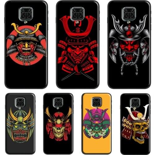 Japan Knight Samurai Mask Funda For Xiaomi Redmi Note 10 Pro Note 9 Pro Note 8 Pro 7 K40 8T 9S 9A 9C 9T Case Cover