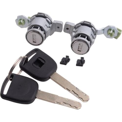1 Pair Car Left & Right Door Lock Cylinder with 2 Keys Fit for Honda CR-V Element 2003 2004 2005 2006 72185-S9A-013