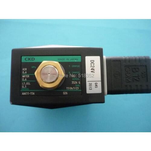 M859 CH859 M571 CKD ADK11-15A O2G DC24V Sodick EDM Solenoid Valve/ Electromagnetic Valve, Water Pipes Screw Thread 1/2" 3/4" 1"