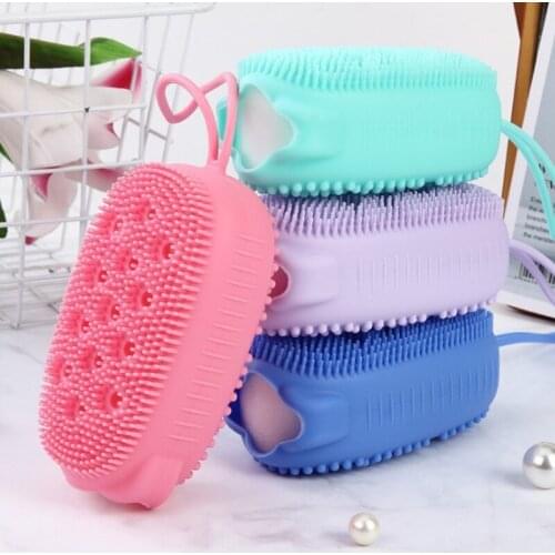 Creative Silicone Bubble Bath Brush Double-Sided Massage Scalp Backrubbing Bath Massage Brush Skin Clean Shower Brushes