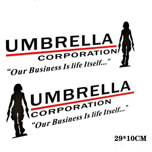 Volkrays 2 X Umbrella Corporation Controlled Side Door Sticker Reflective Car Sticker & Decal Accessories for Smart Peugeot Mini