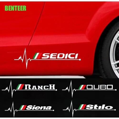 2pcs KK Car Body Sticker For Fiat Ranch Sedici Stilo Siena QUBO