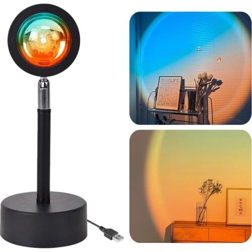 New Sunny Beach Sunrise Lamp Projection Breaking Dawn Light Spotlight Romantic Atmosphere Lamp Bedroom Decorative Night Light