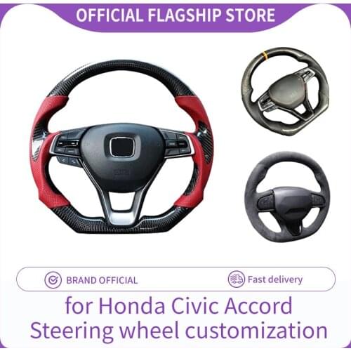 Suitable for Honda Accord 2018-2020 carbon fiber racing steering wheel, ACCORD 10th JDM style carbon fiber steering wheel