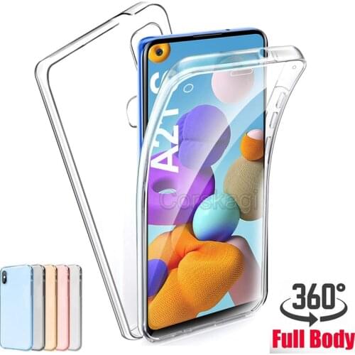 360 Degree Clear Soft Case For Samsung Galaxy S10 Note 10 Lite A01 A11 A21s A31 A41 A51 A71 A10 A30s A50 A70 A50s S10e Full Body