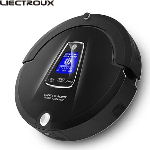 LIECTROUX A335 High-end Multifunctional Robot vaccum cleaning with Large LCD Touch screen Double Centre Brush Cleaner Robot