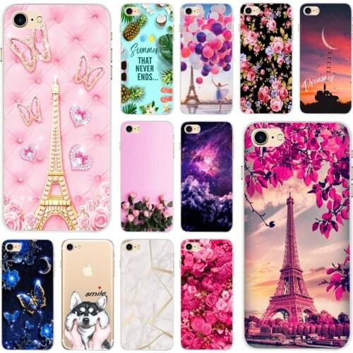 For Apple iPhone SE 2020 Case Silicone Cute Tower Soft Phone Case for iPhone SE 2 SE2 Housing iPhone SE 2020 Protector Cover 4.7