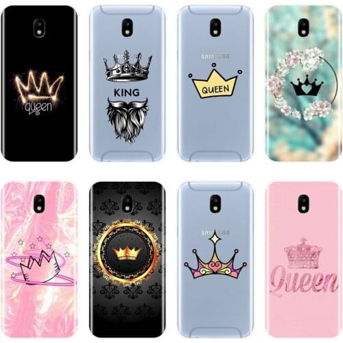 Silicone Phone Case For Samsung Galaxy J4 J6 J8 Plus 2018 J2 J5 J7 Prime J3 J5 J7 2015 2016 2017 King And Queen Soft Back Cover