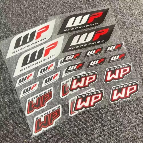 For Duke KTM 200 390 690 990 901 190 1290 Kawasaki Honda Yamaha Reflective WP Suspension Damping Decal Logo Waterproof Sticker