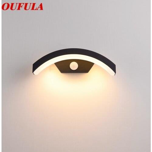 OUFULA Outdoor Wall Lamp Fixture Patio Human Body Induction LED Waterproof Creative Decorative For Courtyard Balcony Garden