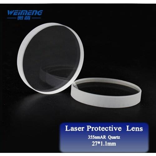 Weimeng Raytools laser protective windows lens 27*1.1mm 355nm AR JGS1 Quartz plano for fiber cuting welding engraving machine