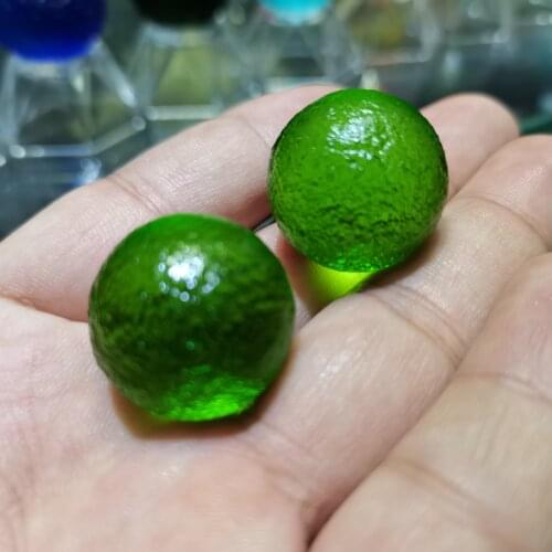 Green Gem Moldavite Meteorite Impact Class Czech sphere ball 23mm