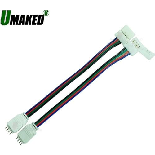 100PCS 4Pin Solderless connector Quick no soldering Connector Female male connector for led RGBW strip lighting