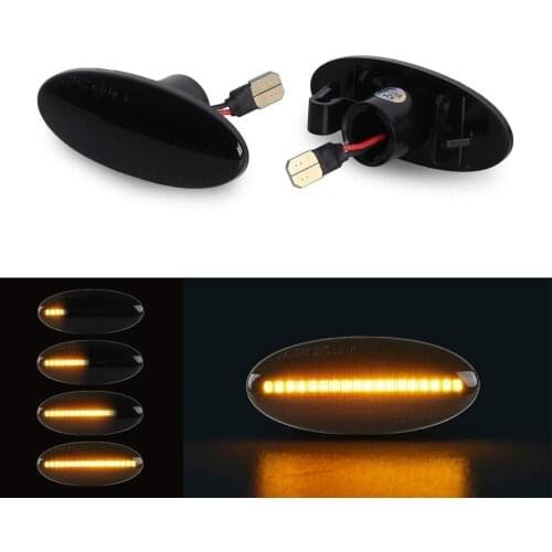 2PCS Dynamic LED Side Marker Turn Signal light For Nissan Qashqai J10 X-trail T31 Cube Juke Leaf Micra K13 Note E11 NP300 NV200