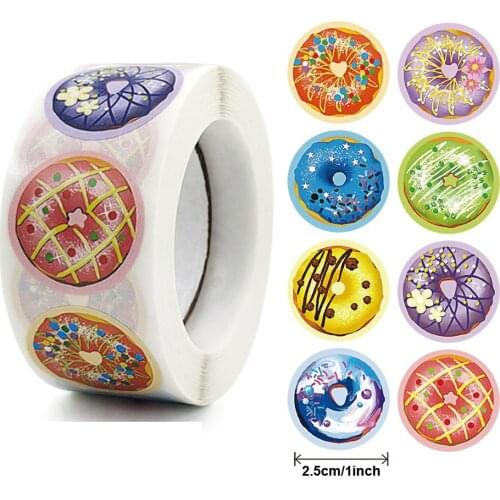 500pcs Donut Party Decoration Teacher Reward Encouragement Motivational Sticker for festival decoration, packaging
