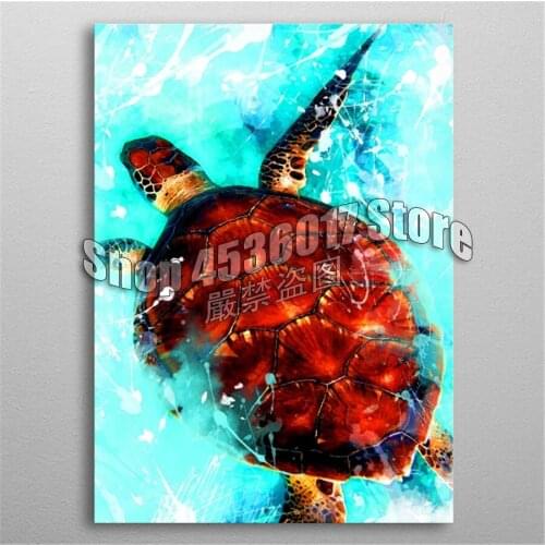 5d DIY Diamond Mosaic Animal Sea Turtle Needlework Full Square Diamond Painting Cross Stitch Diamond Crystal Wall Art Home Decor