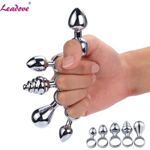 Anal Plug Ring Cunt Butt Plug Metal Anal Plug Anal Toys for Beginner Anal Training Sex Shop Adult Toys for Men/Women Gay GS0410
