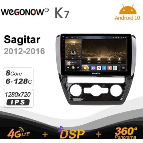 Ownice K7 6G+128G Car Radio for VW Sagitar 2012-2016 android 10.0 BT 5.0 support Interior Atmosphere Lamp 360 4G LTE 1280*720