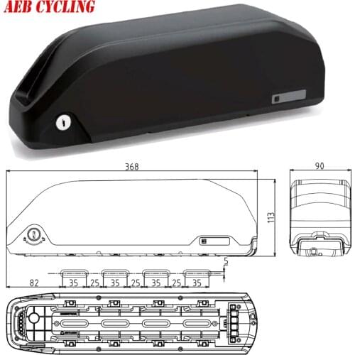 Free shipping super shark down tube ebike battery case reention DP-6 70 Pcs 18650 cells ebike battery case with cell holder
