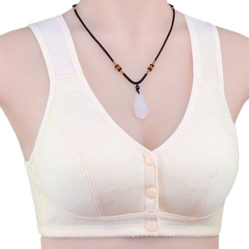 Wireless Cotton Bras for Women Lingerie Front Close Bralette Leisure Comfortble Underwear Plus Size 36-46 B C D Cup Ladies Bra