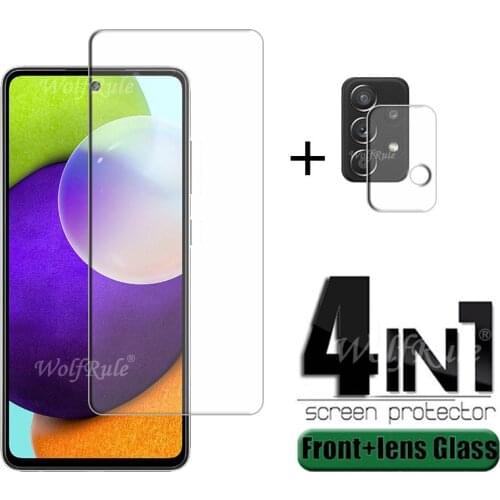 For Samsung Galaxy A52 Glass For Samsung A52 Screen Protector Transparent Film Tempered Glass For Samsung A52 Camera Lens Film