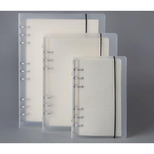 Diary 2021 A7 A6 A5 Transparent Loose Leaf Binder Notebook Inner Core Cover Note Book Journal Planner Office Stationery Supplies
