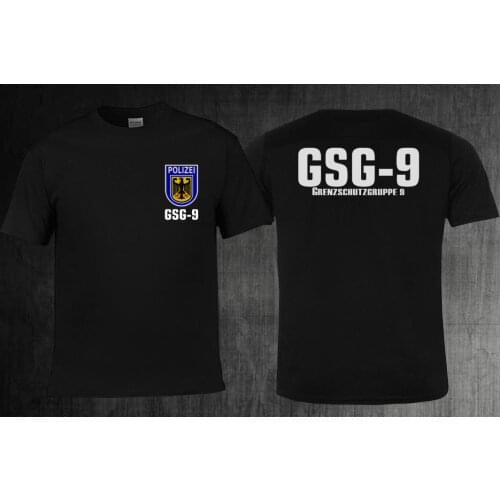2019 Summer Fashion Hot Sale Men O-Neck T Shirt New Gsg-9 Special Police Force Bundespolizei GSG-9 Black Design T Shirt