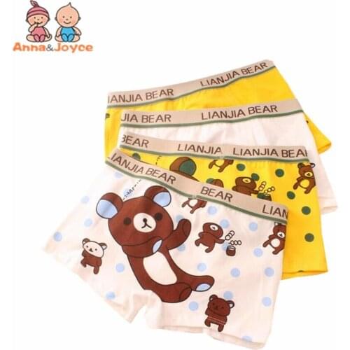 2pcs/ lot Cotton underwear For Boys Cartoon Cute Kids Boy Boxer Bear Children Underwear tnm0027