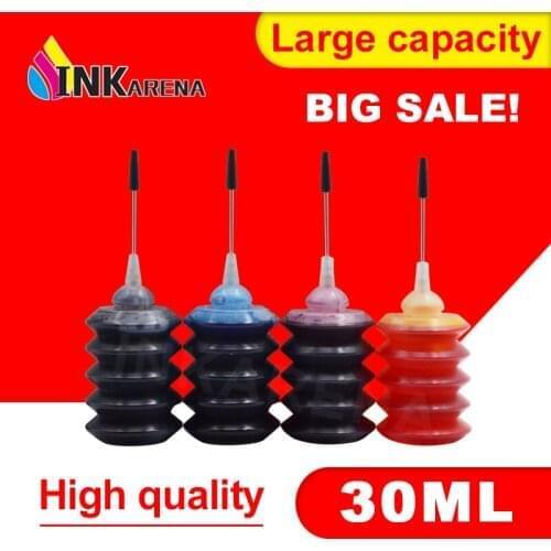 INKARENA 4 Color 30ml Bottle Ink Refill Kits For Canon Printer Ink Replacement For HP Remanufactured Ink Cartridge