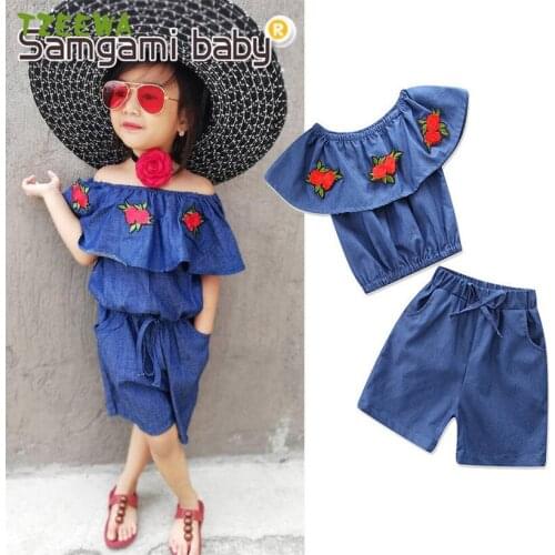 Party Meisjes Kleding Denim Girls Clothing Set Moda Infantil Menina Baby Girls Tracksuit Set Conjunto Menino Baby Girl Clothes