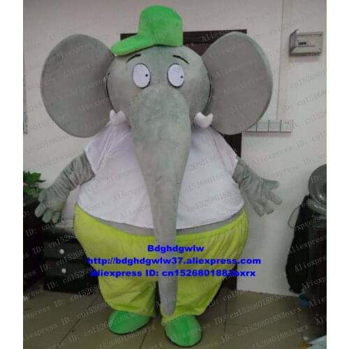 Elephant Elephish Mascot Costume Adult Cartoon Character Outfit Suit Musical Pantomime Marketplstar Marketplgenius zx1844