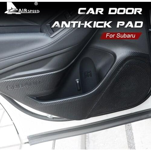 Leather Carbon Texture Sticker Interior Door Anti Kick Pad Protection Dashboard Mat for Subaru Forester XV 19-20 Accessories