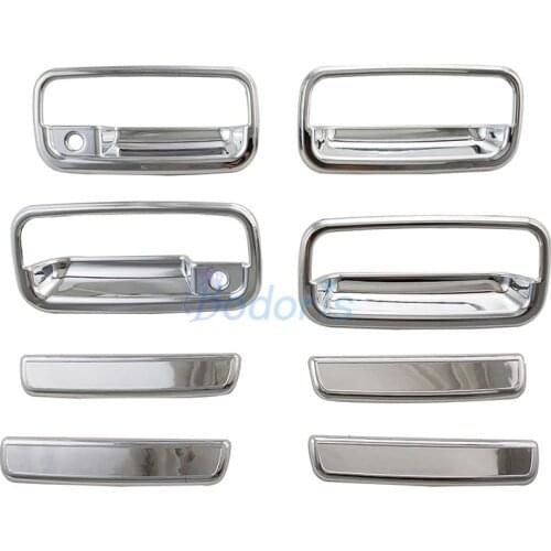 Door Grab Handle Cover and bowl Insert Trims Holder Protective Chrome Panels For Toyota Land Cruiser 90 Prado FJ90 J90 1996-2002