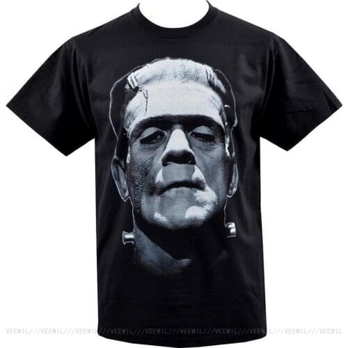 MENS T SHIRT FRANKENSTEIN MONSTER BORIS KARLOFF VINTAGE HORROR GOTH HALLOWEEN Cool Casual Fitness Tshirt Unisex Fashion Tshirt